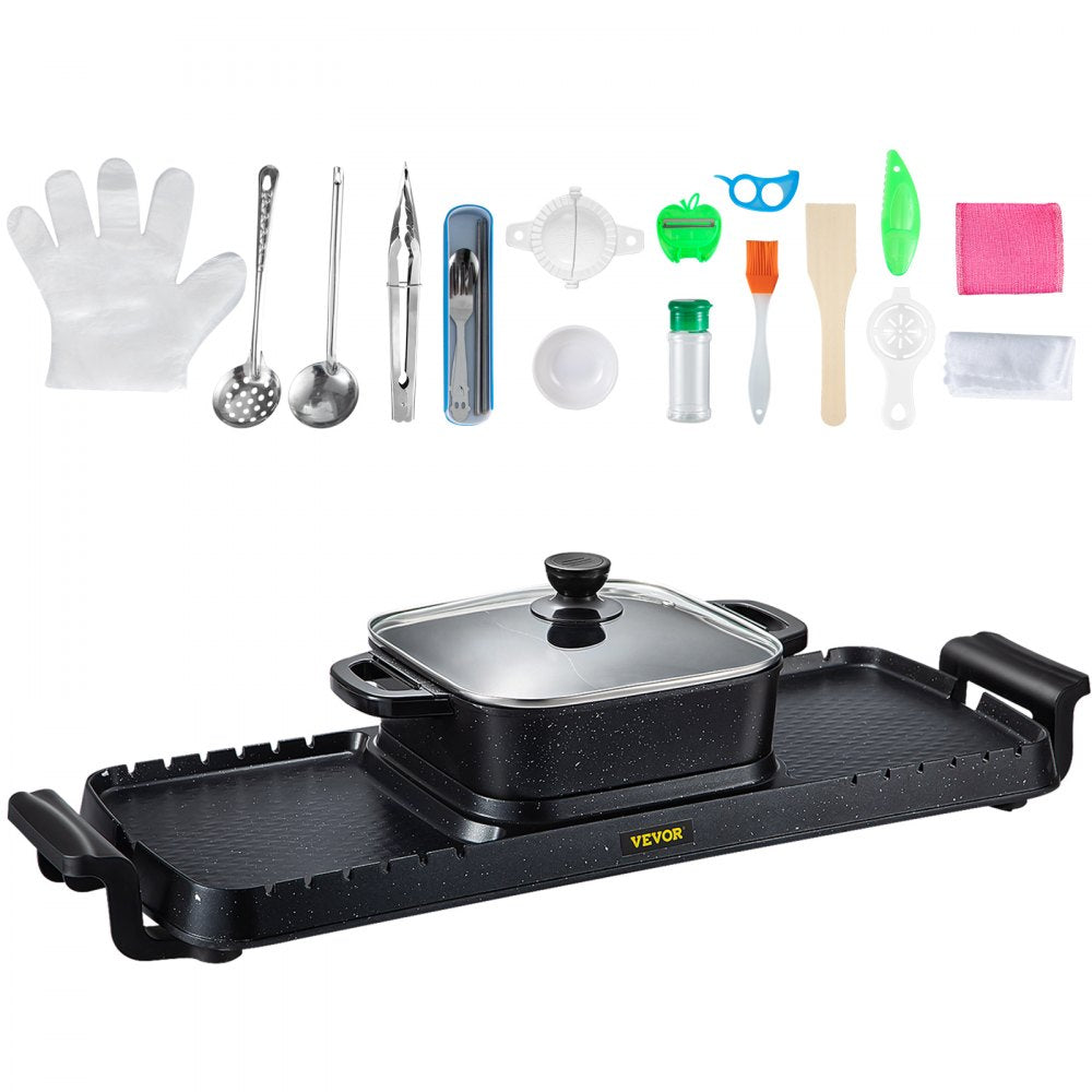 VV-HP-F-2200 - 2 in 1 2400W Indoor Grill & 2.5Qt Hot Pot