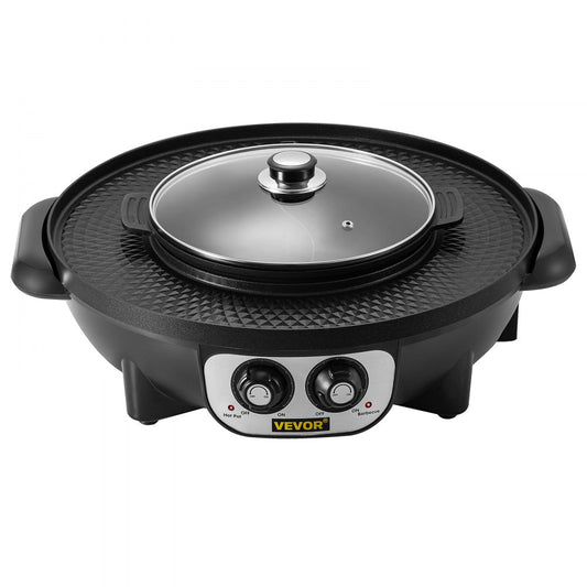 MG-8072 - 2-in-1 Indoor Grill & Hot Pot with 2200W Power