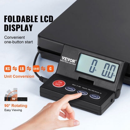 SF-890 - High Precision Digital Shipping Scale, 110lbs Capacity & Foldable LCD