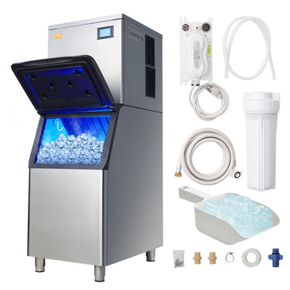 LB550TA - 1000W VEVOR Ice Maker, 500lbs Daily, Auto Self-Cleaning