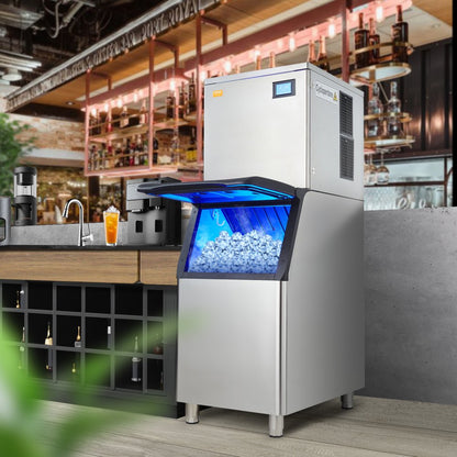 LB360TA - 700W Commercial Ice Maker, 360lbs/Day, Large 330.7lbs Storage