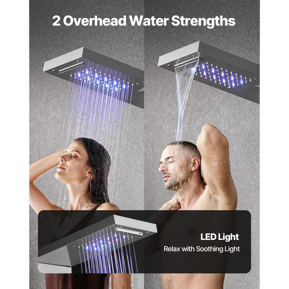 8124FL - Multifunctional Shower Panel with Rainfall & Waterfall Modes