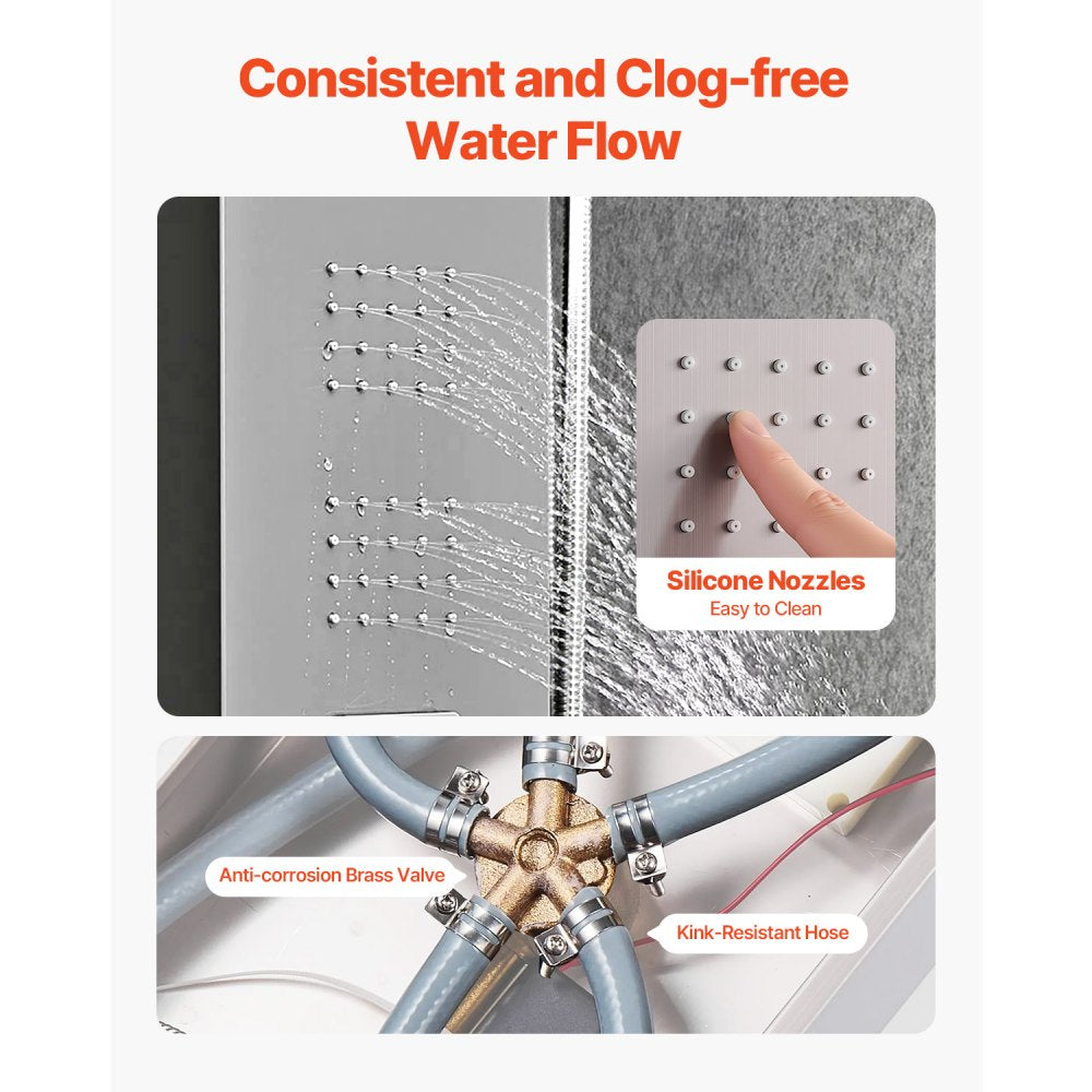 8124FL - Multifunctional Shower Panel with Rainfall & Waterfall Modes