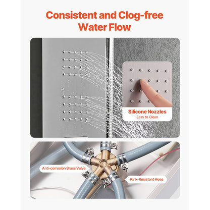 8124FL - Multifunctional Shower Panel with Rainfall & Waterfall Modes