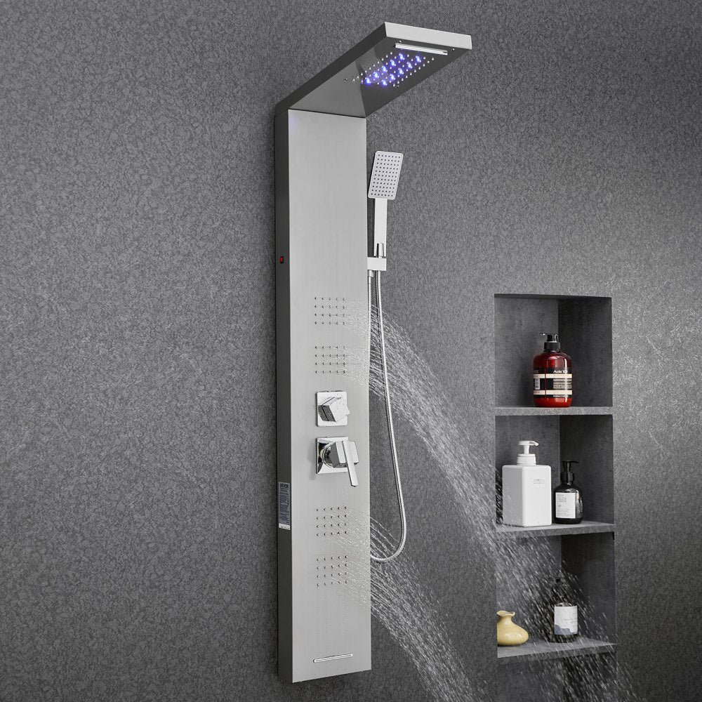 8124FL - Multifunctional Shower Panel with Rainfall & Waterfall Modes