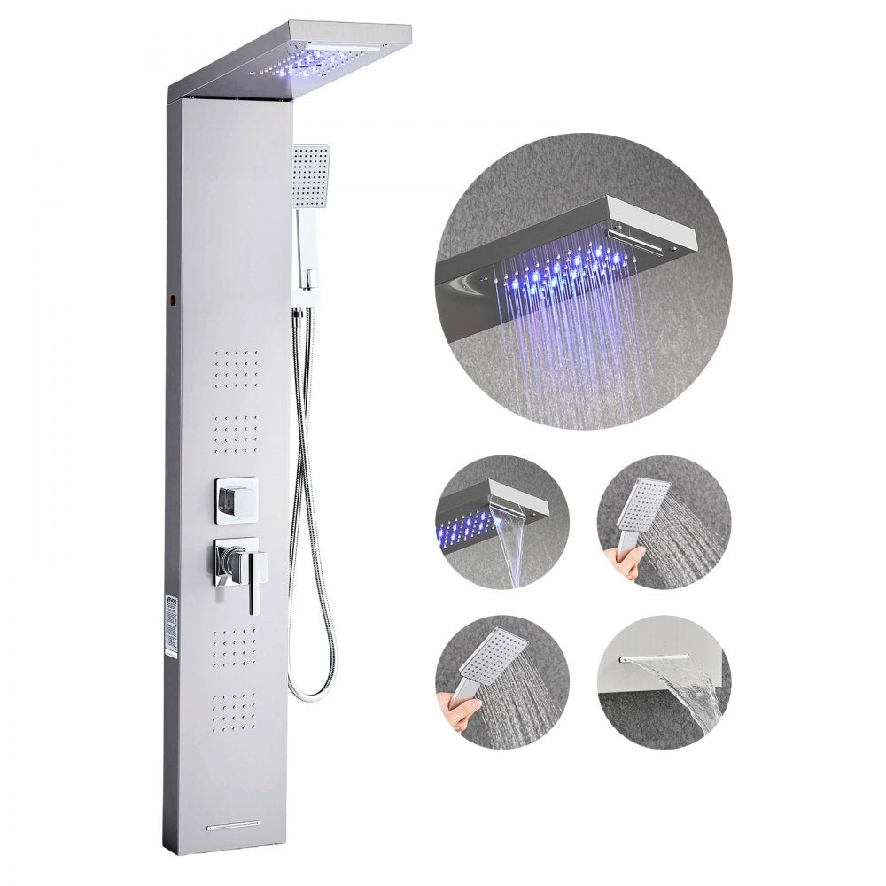 8124FL - Multifunctional Shower Panel with Rainfall & Waterfall Modes