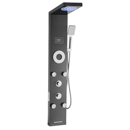 8108FH - Customizable Stainless Steel Shower Tower with Rainfall & Massage Jets