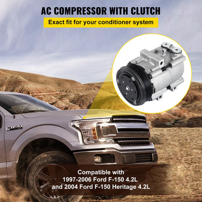 010192359360 - Durable A/C Compressor for 97-06 Ford F-150 4.2L