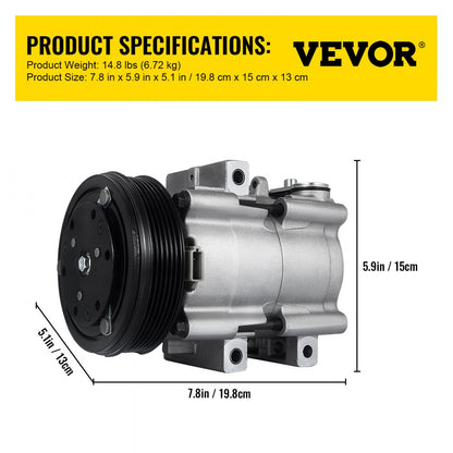 010192359360 - Durable A/C Compressor for 97-06 Ford F-150 4.2L
