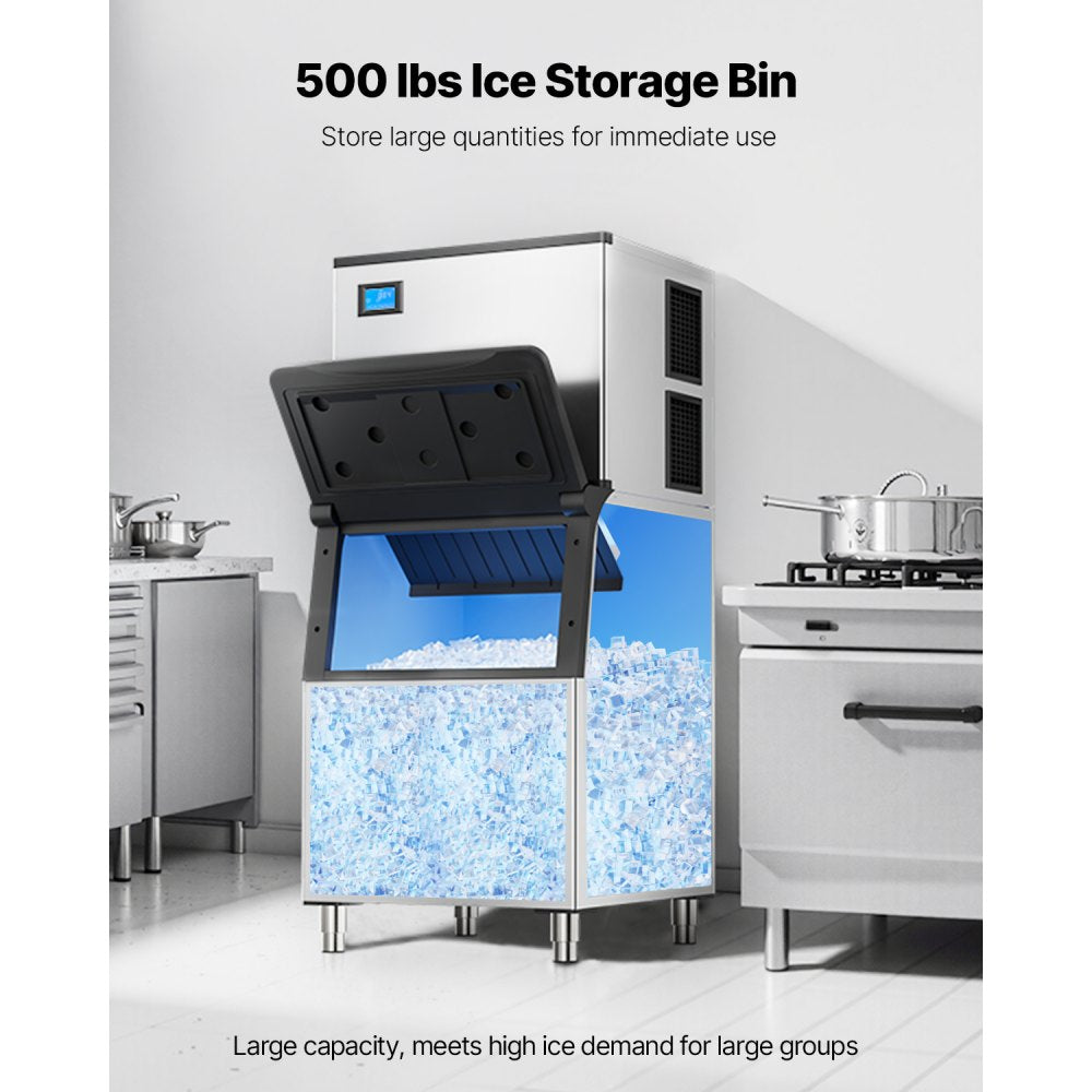 500Ib - 500 lbs VEVOR Ice Storage Bin with Water Filter & Drainage