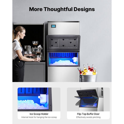 500Ib - 500 lbs VEVOR Ice Storage Bin with Water Filter & Drainage