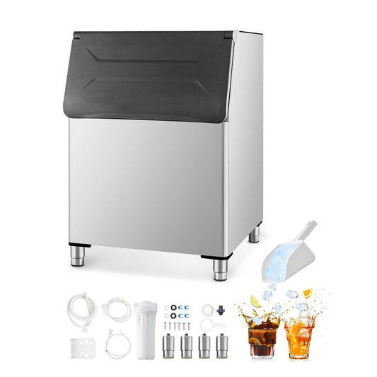 500Ib - 500 lbs VEVOR Ice Storage Bin with Water Filter & Drainage
