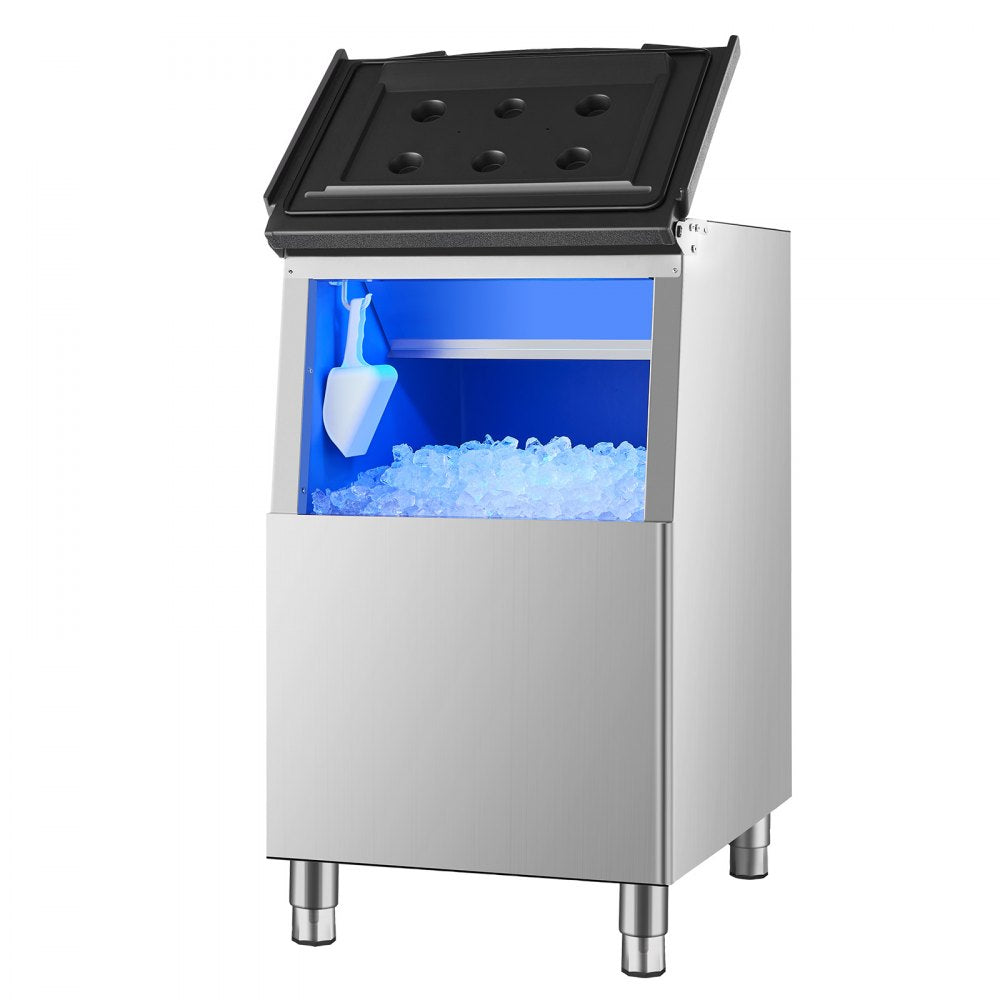 LSB250 - 250 lbs Stainless Steel Ice Storage Bin with Water Filter
