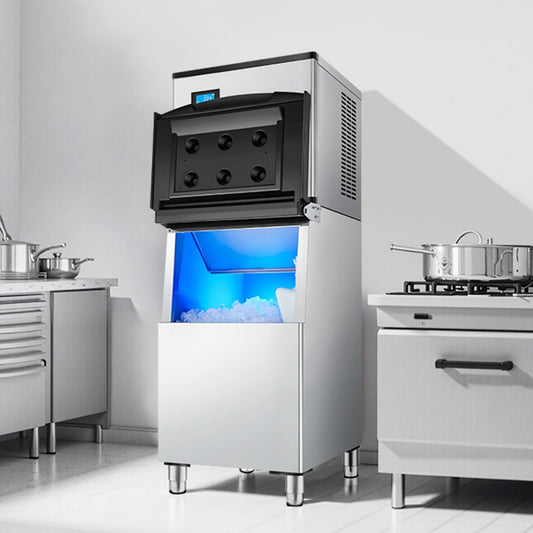 200Ib - Commercial Ice Storage Bin with Water Filter & Gravity Drainage