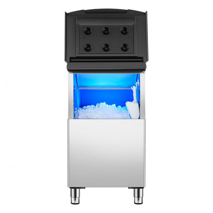 200Ib - Commercial Ice Storage Bin with Water Filter & Gravity Drainage