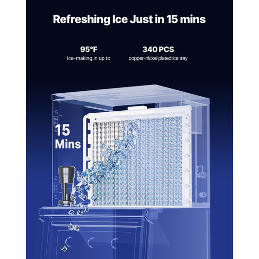 SKF-800BLS - 800 lbs/24h Stainless Steel Ice Maker Head for Commercial Use