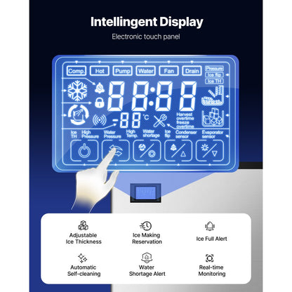 SKF-800BLS - 800 lbs/24h Stainless Steel Ice Maker Head for Commercial Use
