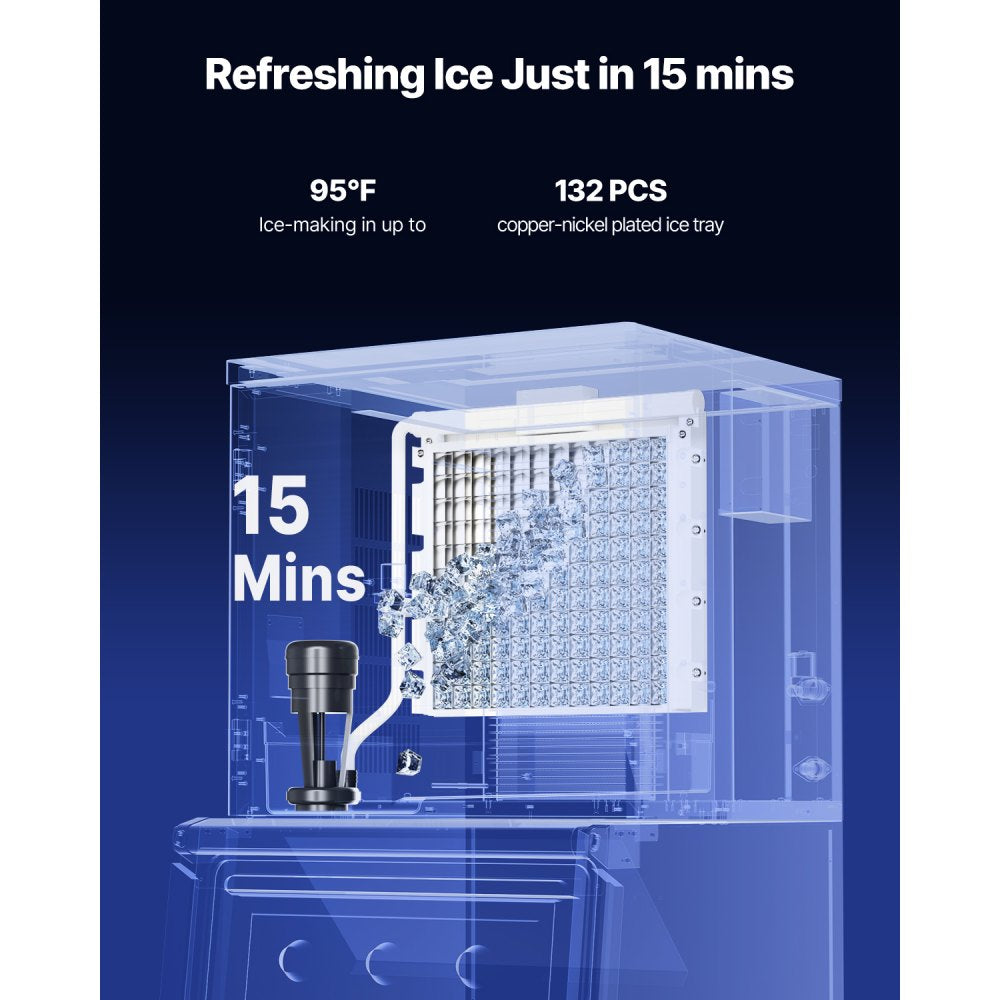 SKF-300BLS - Stainless Steel Ice Maker Machine, 300 lbs Output/Day