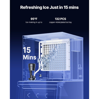 SKF-300BLS - Stainless Steel Ice Maker Machine, 300 lbs Output/Day