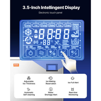 LB440TA - 450 lbs/Day Stainless Steel Ice Maker with Self-Cleaning Function