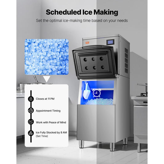 LB440TA - 450 lbs/Day Stainless Steel Ice Maker with Self-Cleaning Function