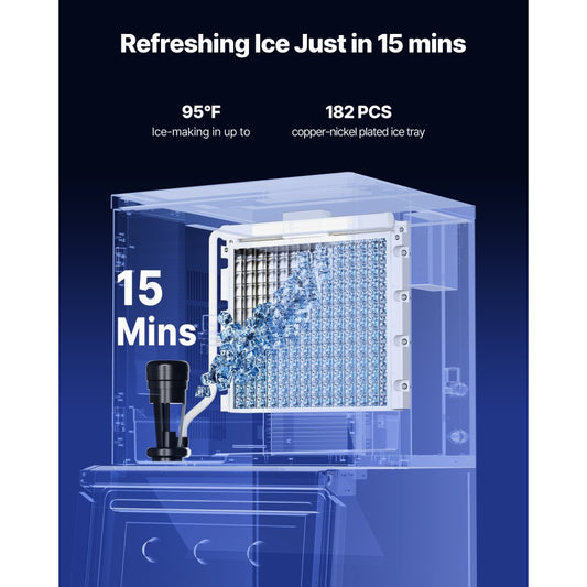SKF-500BLS - Heavy-Duty Stainless Steel Ice Maker, 500 lbs/24hrs Production