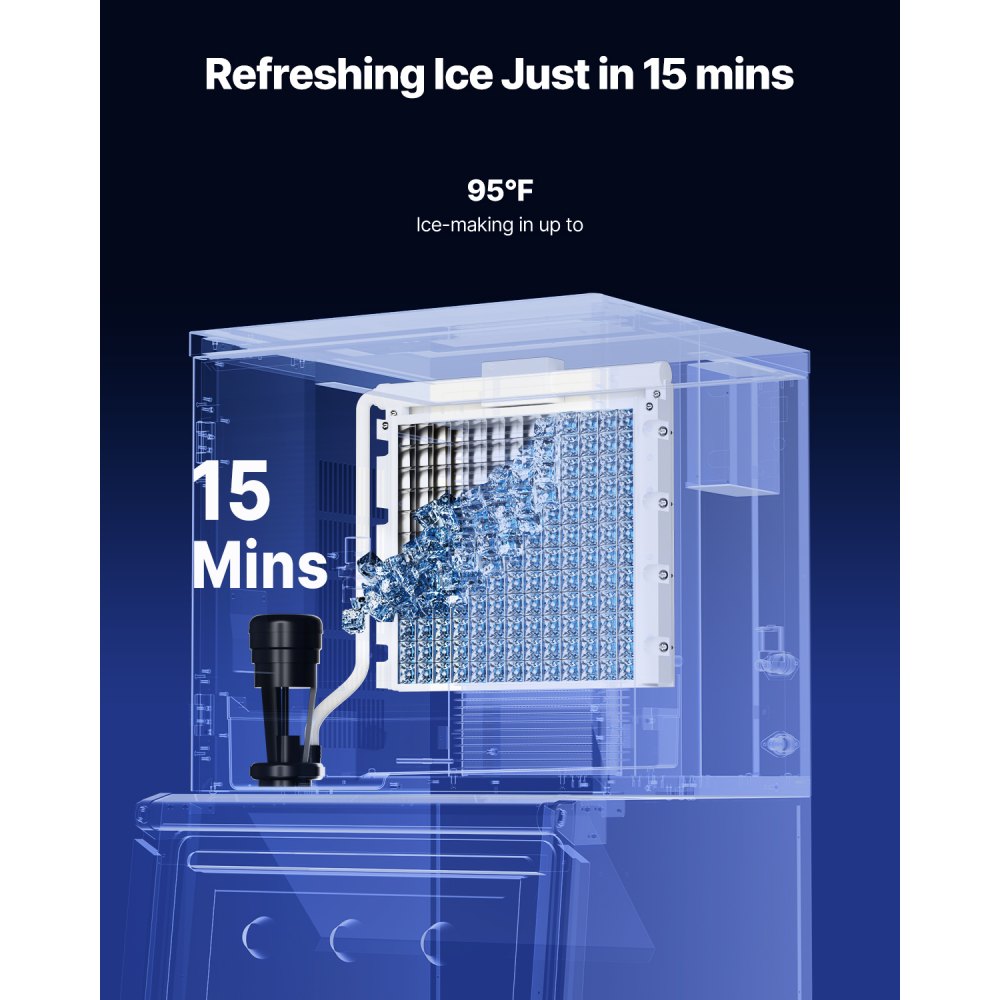LB550TA - 550 lbs/Day Stainless Steel Commercial Ice Maker with Storage