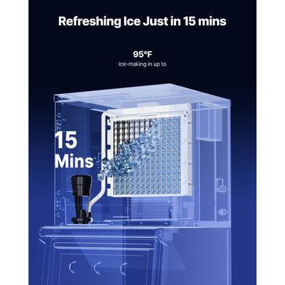 LB550TA - 550 lbs/Day Stainless Steel Commercial Ice Maker with Storage