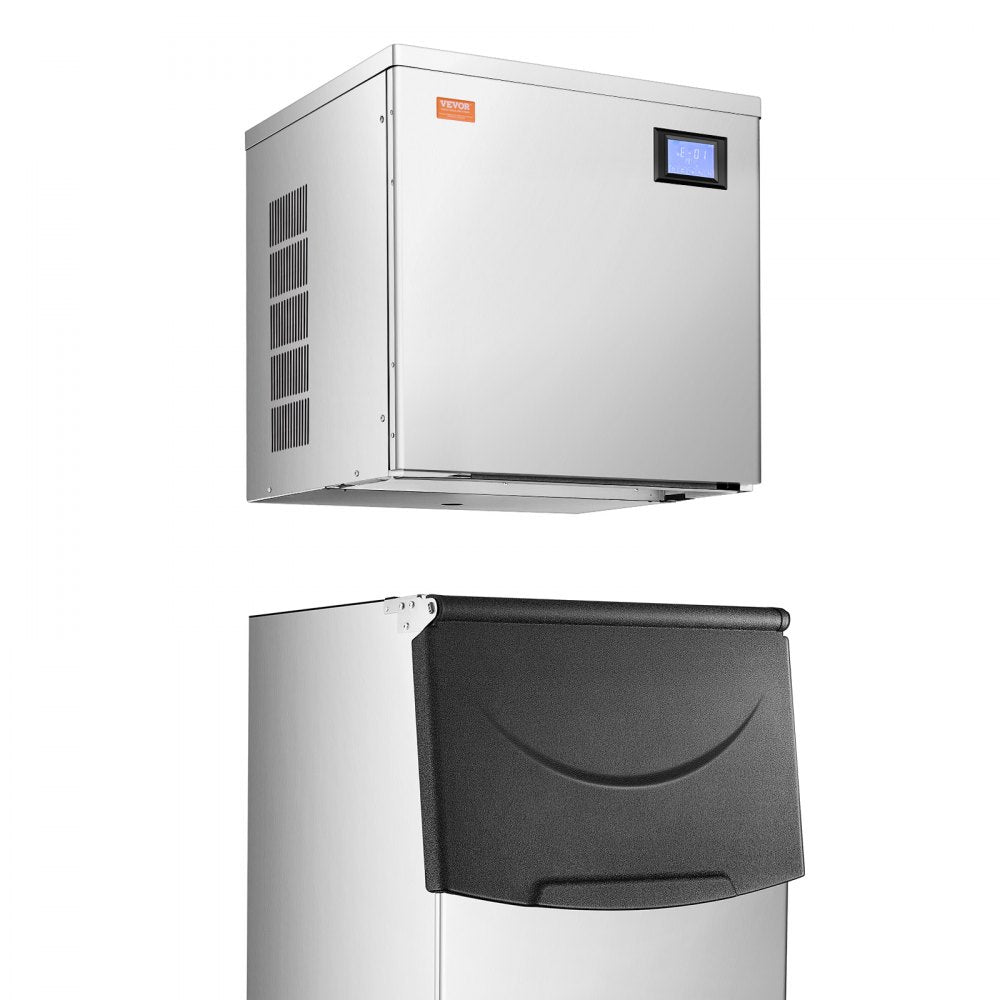LB550TA - 550 lbs/Day Stainless Steel Commercial Ice Maker with Storage