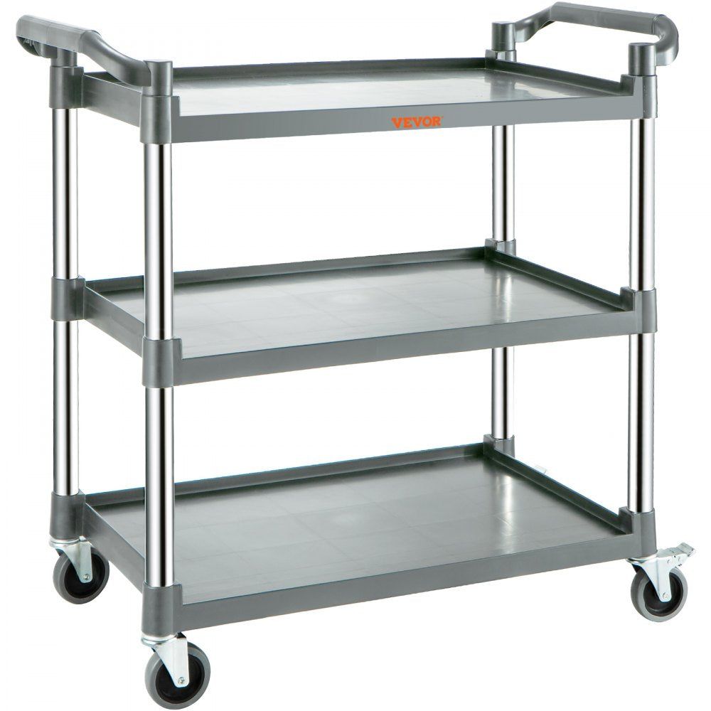 010300824265 - 3-Tier Polypropylene Service Cart with Swivel Casters