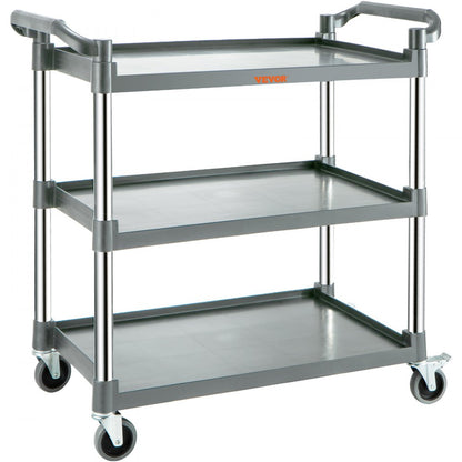 010300824265 - 3-Tier Polypropylene Service Cart with Swivel Casters