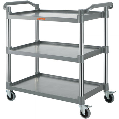 010300824265 - 3-Tier Polypropylene Service Cart with Swivel Casters