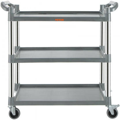 010300824265 - 3-Tier Polypropylene Service Cart with Swivel Casters