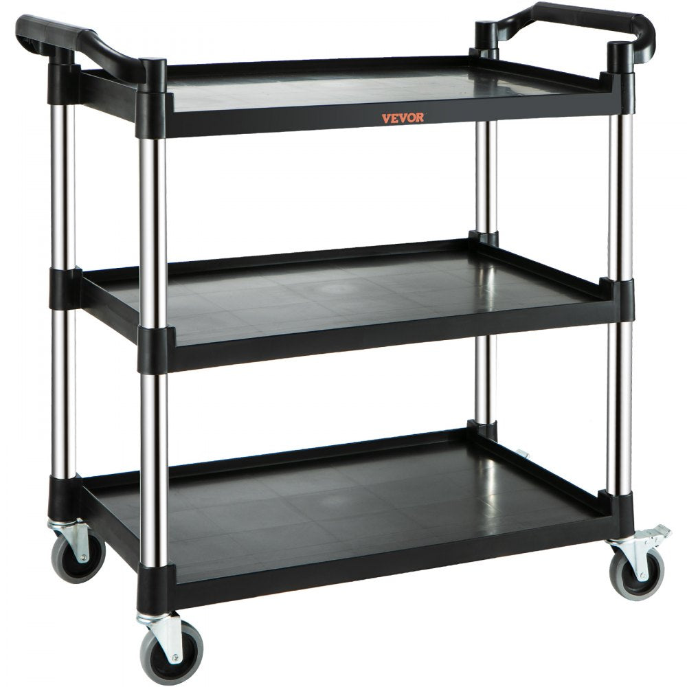 010216075532 - 3-Tier Aluminum Utility Cart, 220 lbs Load Capacity