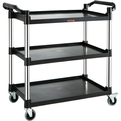 010216075532 - 3-Tier Aluminum Utility Cart, 220 lbs Load Capacity