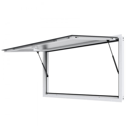ptfwck - 64"L x 40"W Durable Aluminum Food Truck Window with Awning