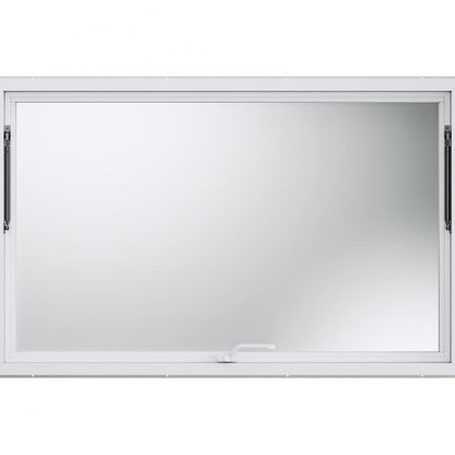 ptfwck - 64"L x 40"W Durable Aluminum Food Truck Window with Awning
