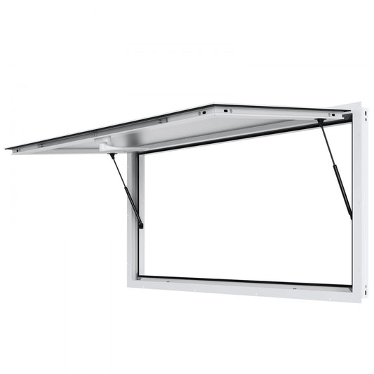 ptfwck 74"L x 40"W - Durable Aluminum Food Truck Window with Awning & Wide View