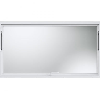 ptfwck 74"L x 40"W - Durable Aluminum Food Truck Window with Awning & Wide View
