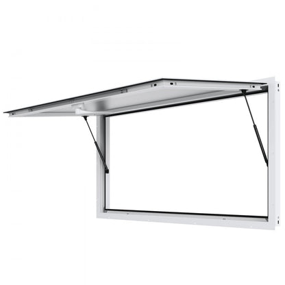 ptfwck 74"L x 40"W - Durable Aluminum Food Truck Window with Awning & Wide View