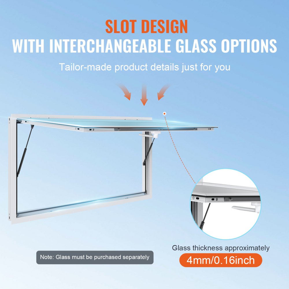 ptfwck 72"L x 36"W - Durable Aluminum Food Truck Window with Rapid Shipping