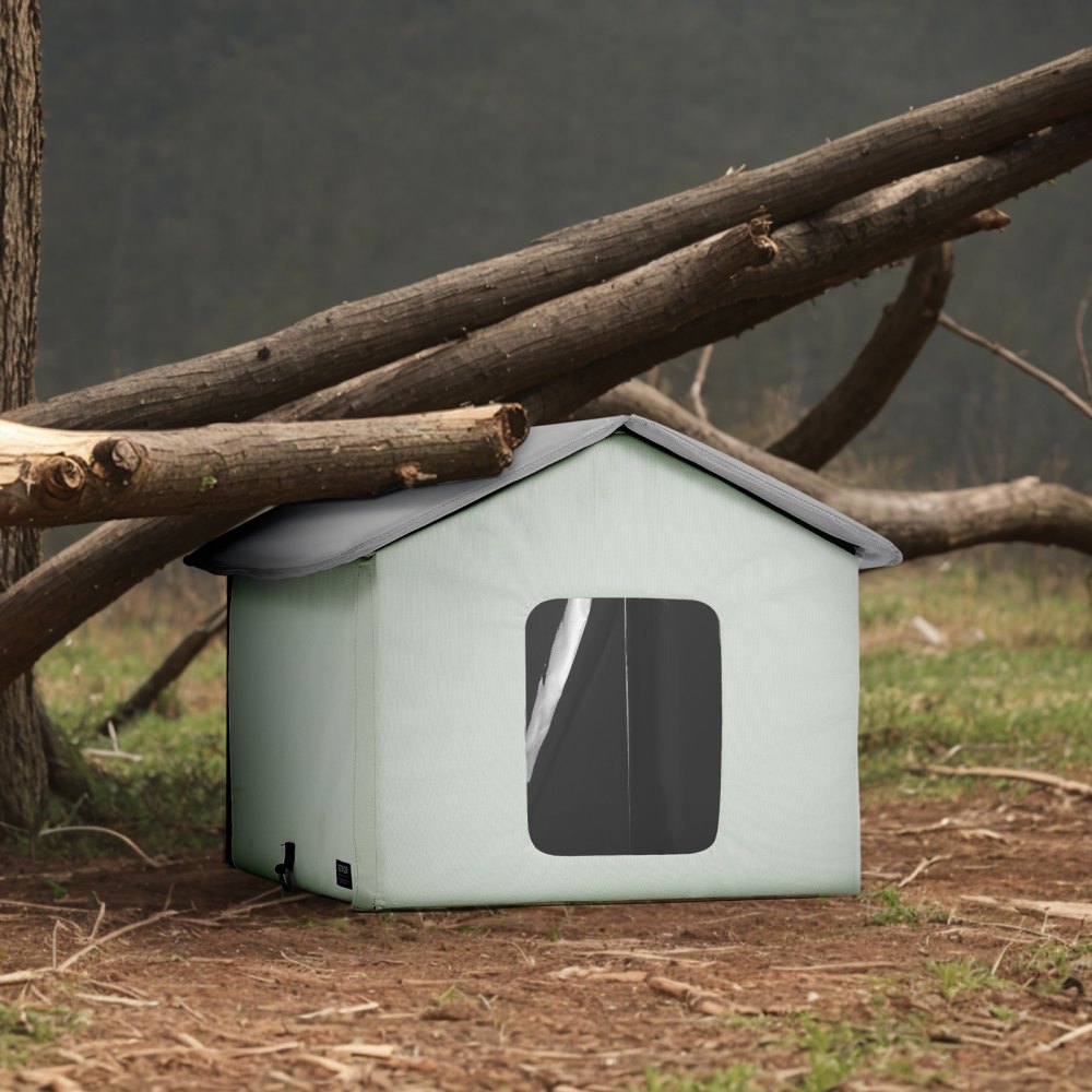 JUYI U4-M - Heated Cat House with 30W Thermostat & Weatherproof Design