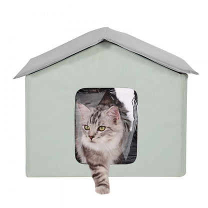 JUYI U4-M - Heated Cat House with 30W Thermostat & Weatherproof Design
