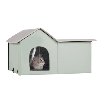 JUYI U6-M - Large Heated Cat Shelter with Temperature Control & Dual Doors