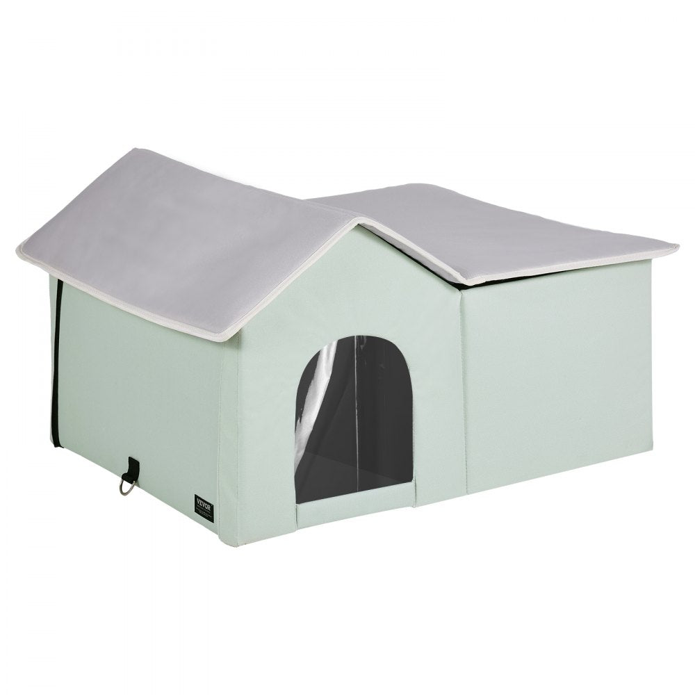 JUYI U6-M - Large Heated Cat Shelter with Temperature Control & Dual Doors