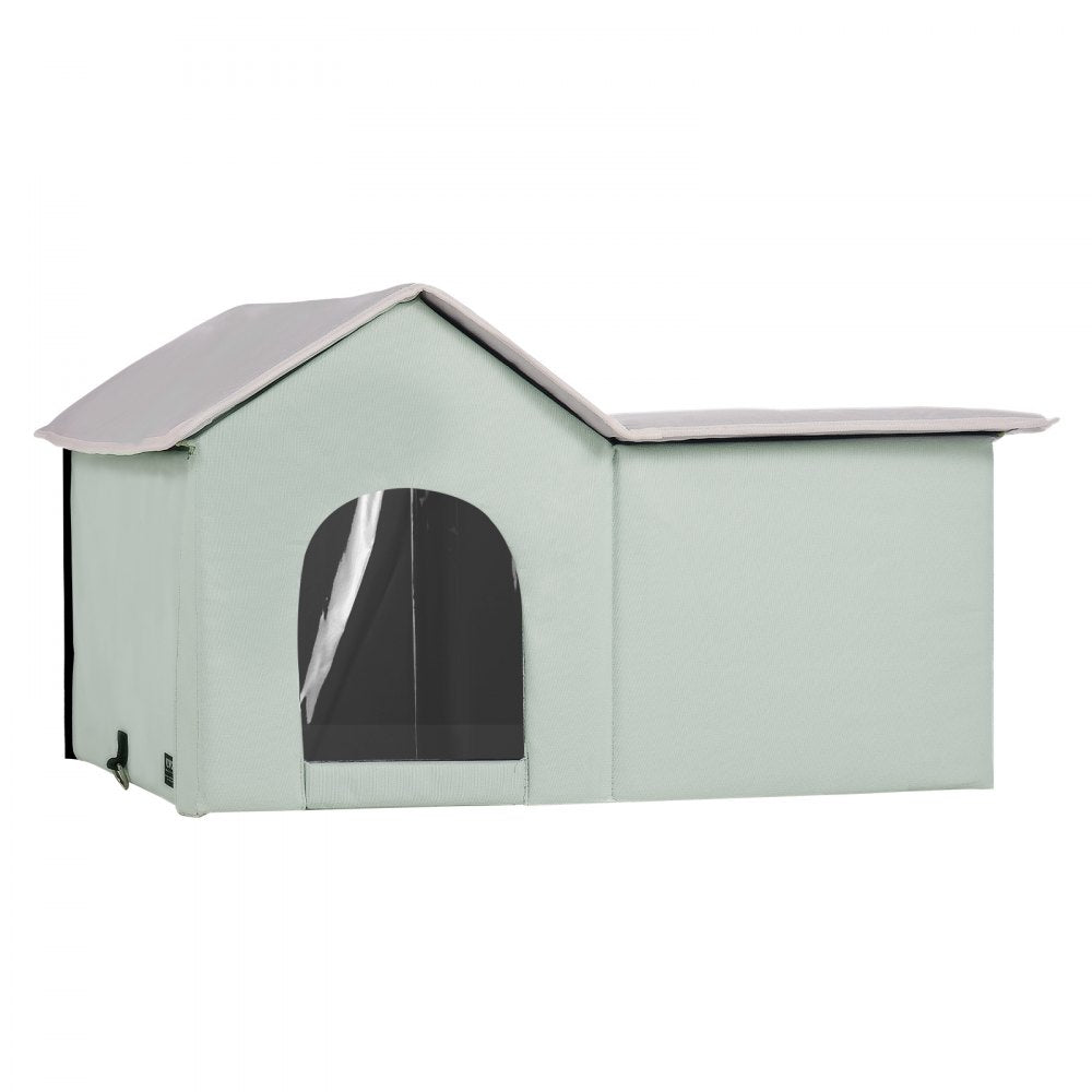 JUYI U6-M - Large Heated Cat Shelter with Temperature Control & Dual Doors