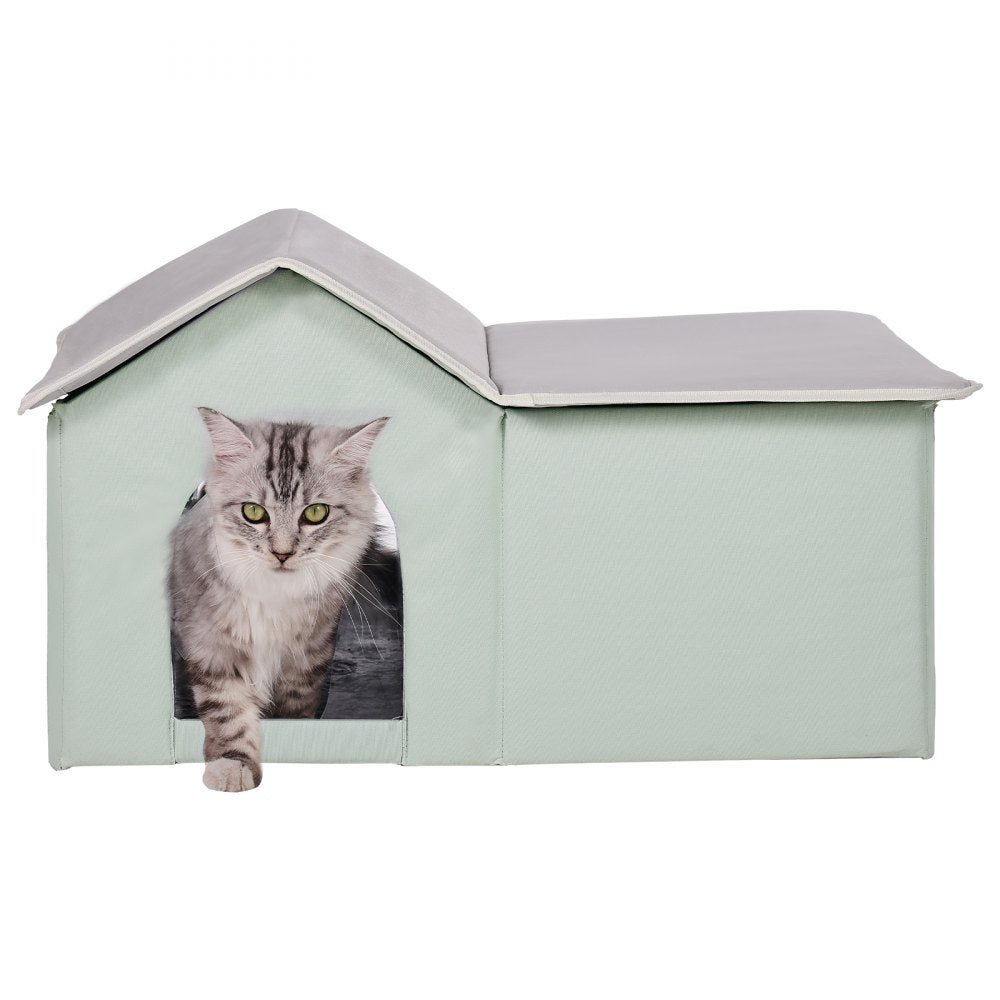 JUYI U6-M - Large Heated Cat Shelter with Temperature Control & Dual Doors