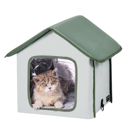 JUYI U1-M - Heated Outdoor Cat House with Adjustable Temperature & Insulation