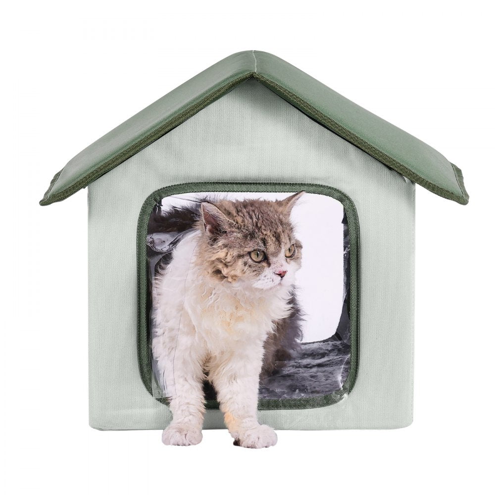 JUYI U1-M - Heated Outdoor Cat House with Adjustable Temperature & Insulation
