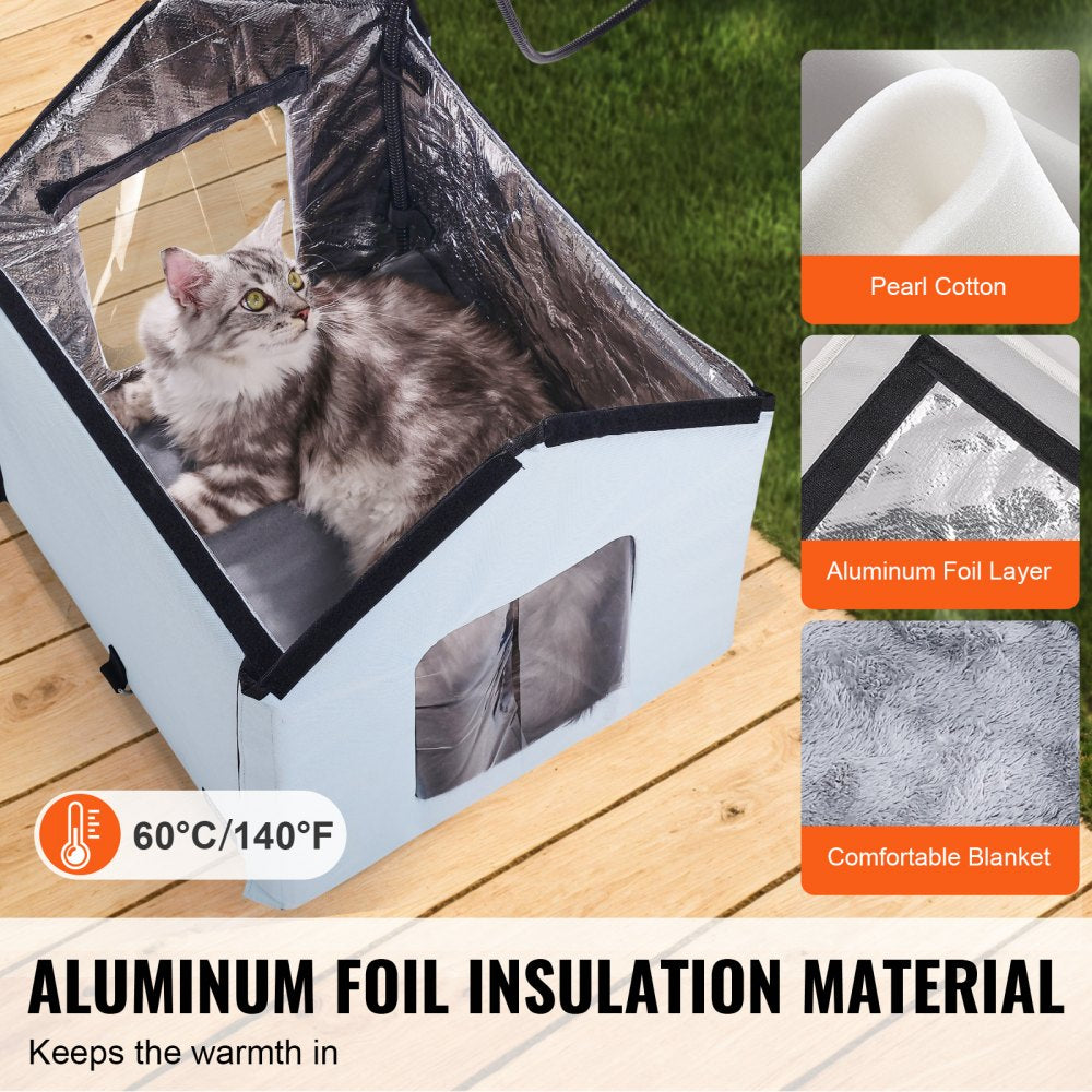 JUYI U3-M - Heated Cat House with Insulation & Temperature Control